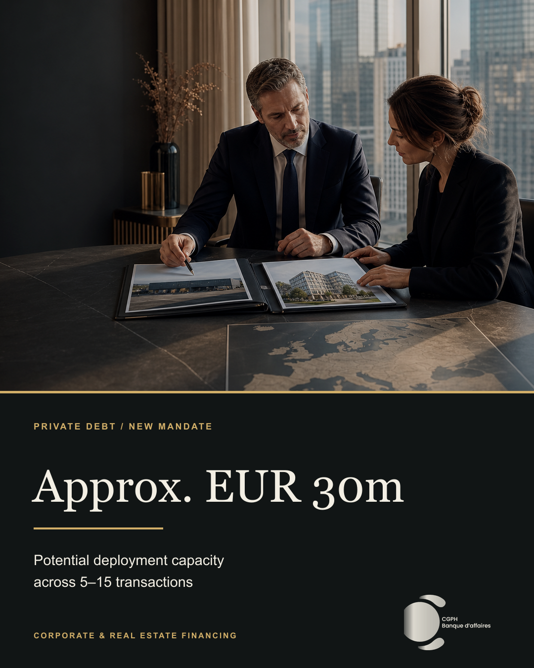 CGPH Banque Receives a New EUR 30 Million Private-Debt Mandate