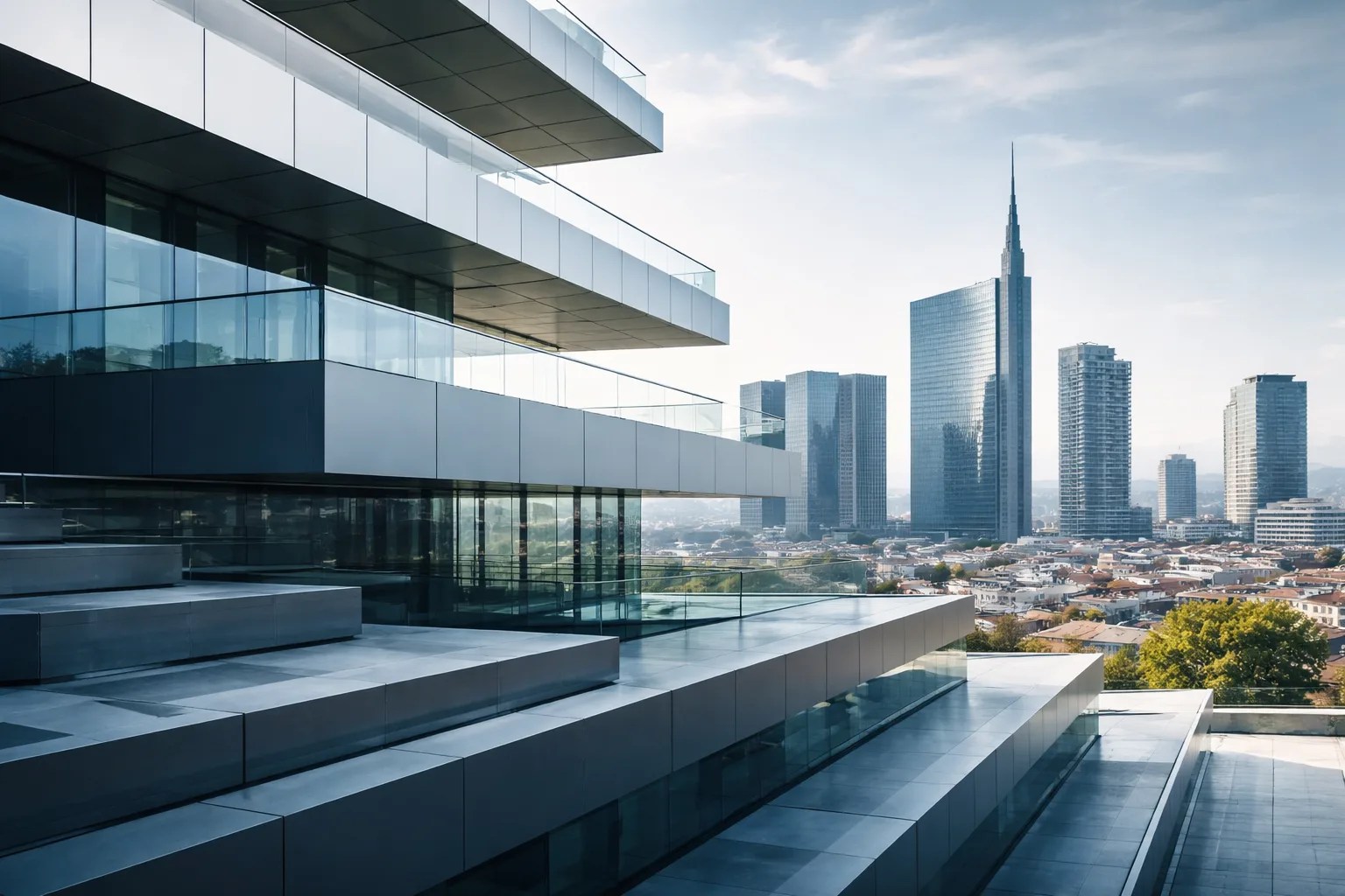 Modern architectural structure symbolizing private debt capital structuring for Italian SMEs within an institutional corporate finance framework