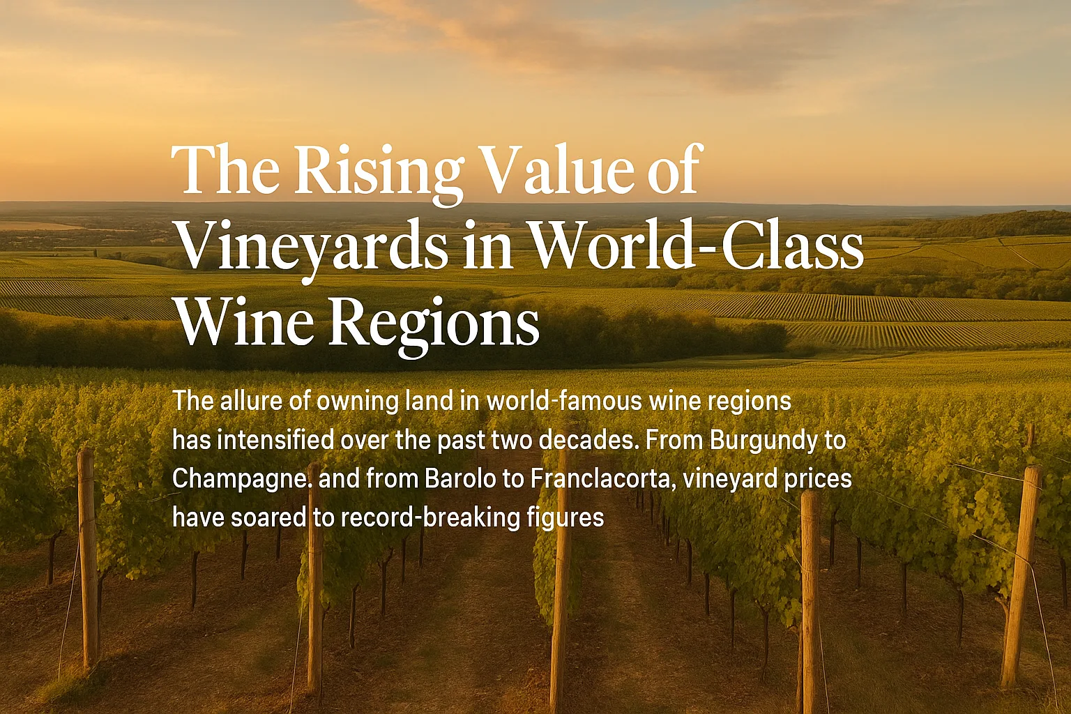 The Rising Value of Vineyards in World-Class Wine Regions